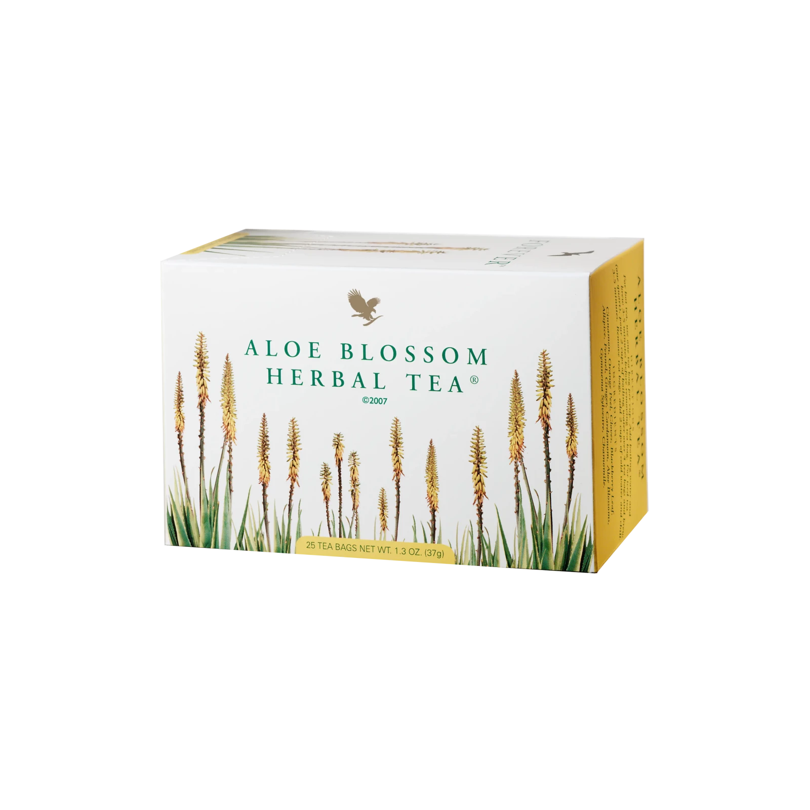 thumbnail image 2 of Forever Living Aloe Blossom Herbal Tea – 4 Boxes, 25 Bags Each, Cinnamon Flavor, Caffeine Free, Exp 2025 2 of 4